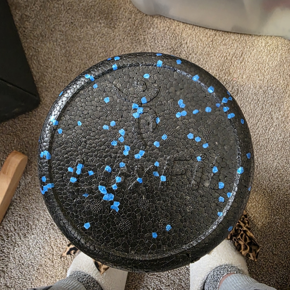 Black and Blue Speckled LuxFit Foam Roller